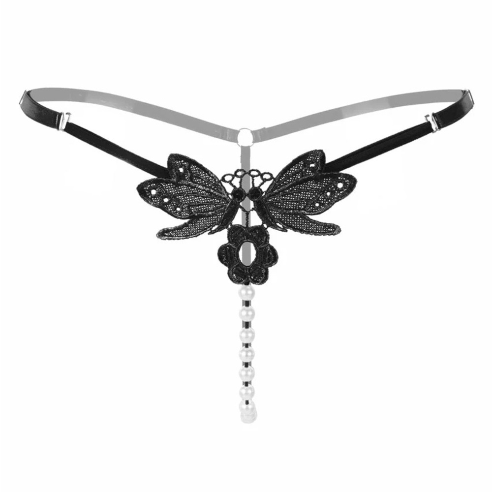 NWT BUTTERFLY PEARL THONG